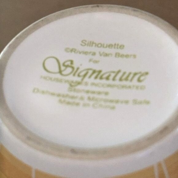 Floral Striped Ceramic Mug By Signature 12oz Dishwasher & Microwave Safe - Picture 5 of 6